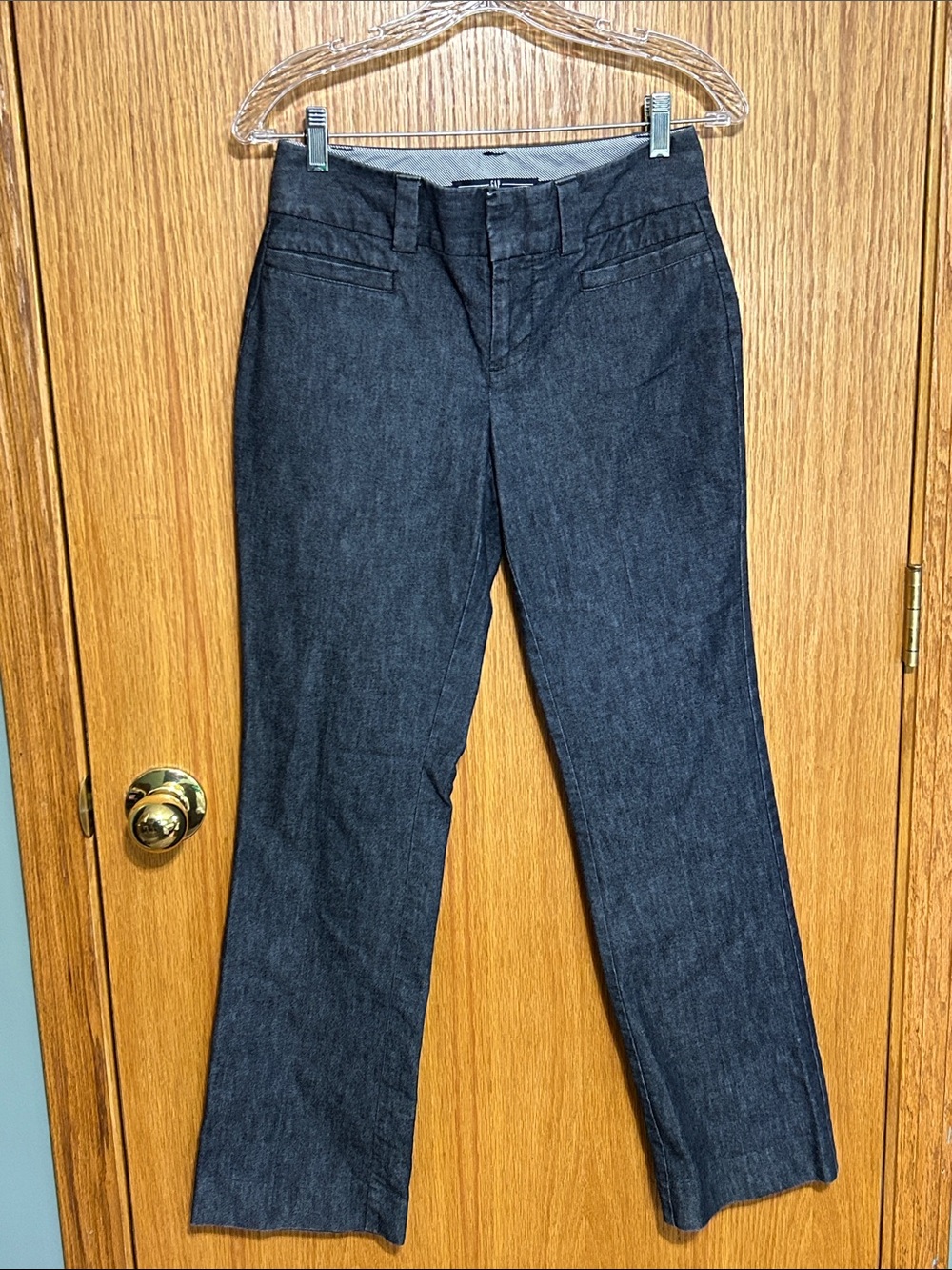 GAP pants curvy size 1/28 Regular Straight Leg Stretch dark wash Chambray Pants